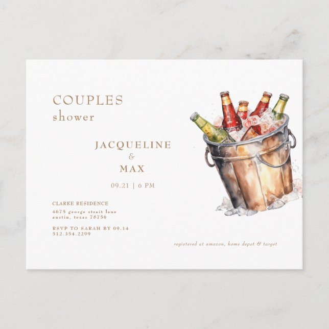 Polterabend Bierpaare Postkarte (Vorderseite)