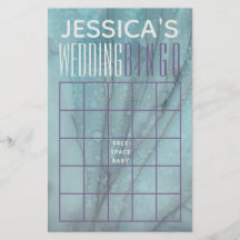 Polterabend BINGO Türkis und Lavendel