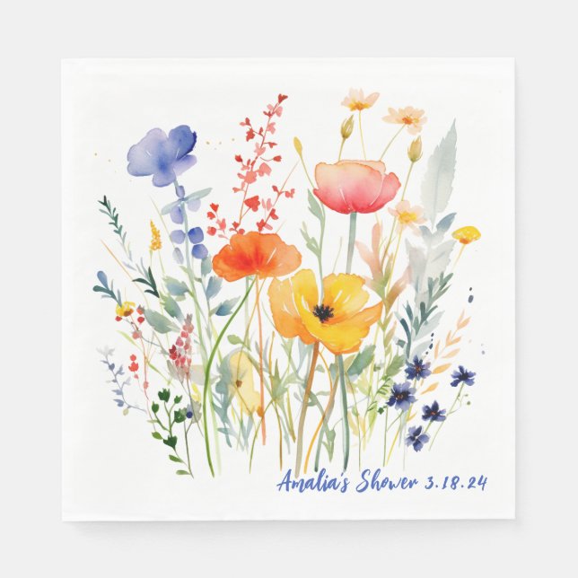 Polterabend für die WiesenBlume Personalisiert Serviette (Vorderseite)