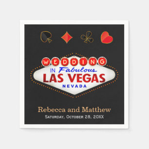 Polterabend Las Vegas Wedding Party Serviette