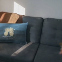 Polterabend Modern Blue Gold Ananas Couple L