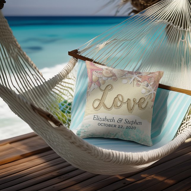 Polterabend Summer Sea Beach Starfish Seashells Kissen (Von Creator hochgeladen)