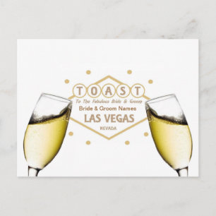 Polterabend "Toast the Bride & Groom" Las Vegas Postkarte