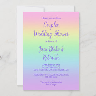 Polterabend von Pastel Rainbow Couple - Einladung