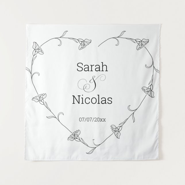 Polterabend-Wandplakat personalisiert Wandteppich (Vorderseite)