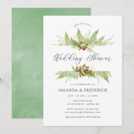 Polterabend "Watercolor Greenery" Einladung