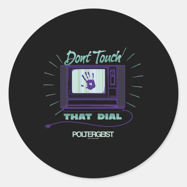 Poltergeist Touch nicht, dass Dial Hand Static Hal Runder Aufkleber (Vorderseite)