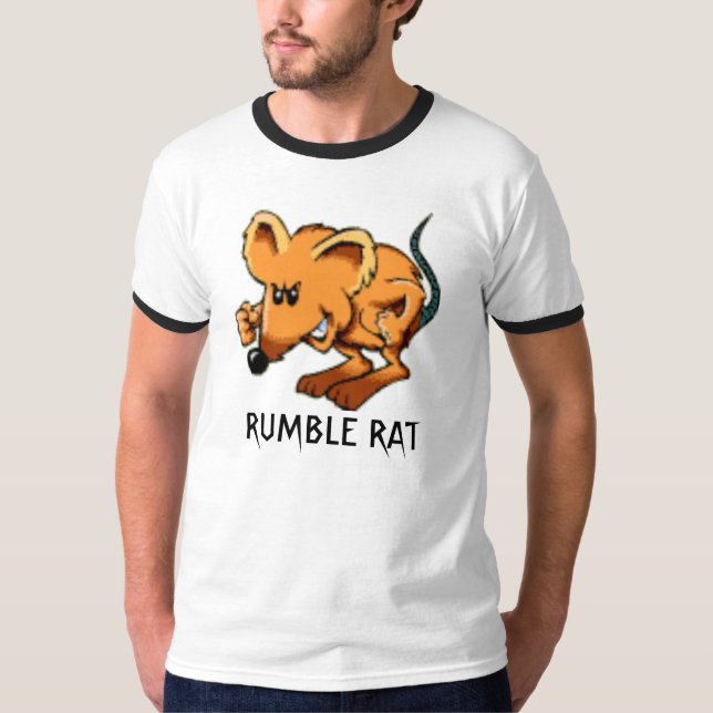 POLTERN-RATTEN-LUSTIGER CARTOON-RATTEN-KÄMPFER T-Shirt (Vorderseite)