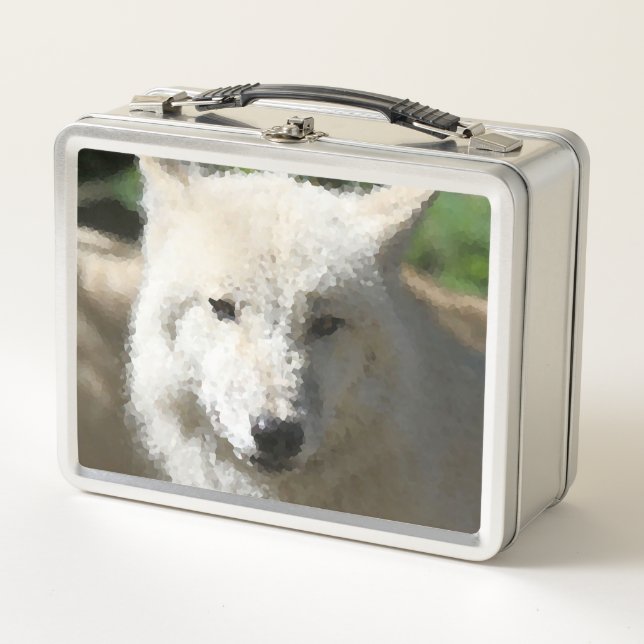 Poly Animals - Wolf Metall Lunch Box (Vorderseite)