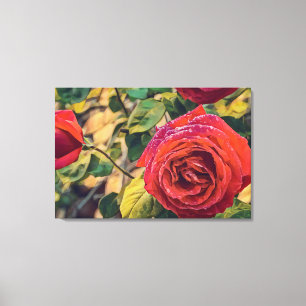 POLY ART d'un rose sur toile étirée
