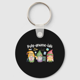 Poly-gnom-iale Gnome Mathe Algebra Lehrer Rückseit Schlüsselanhänger