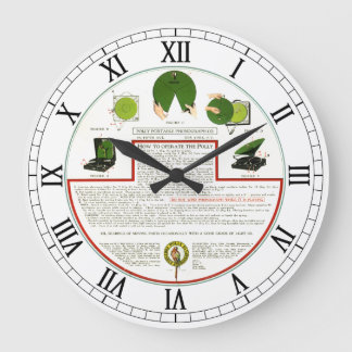 Poly Portable Phonograph Wall Clock Große Wanduhr