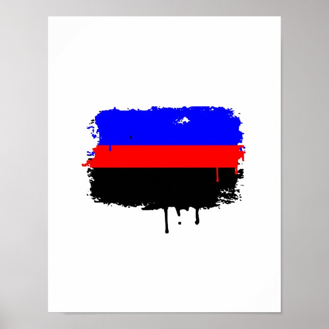 POLYAMORY FLAG DRIPPING POSTER (Vorne)