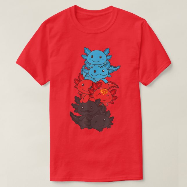 Polyamory Flag Pride LGBTQ Aolotl T-Shirt (Design vorne)