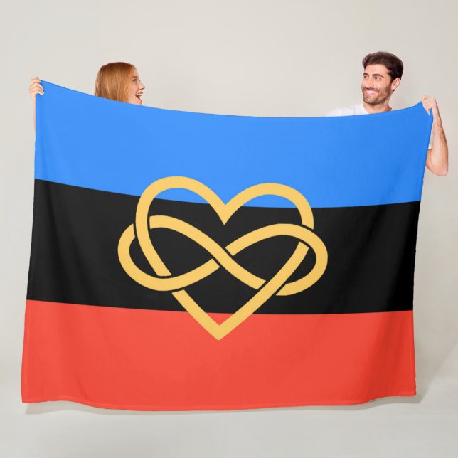 Polyamory Infinity Heart Fleece Blanket (Beispiel)