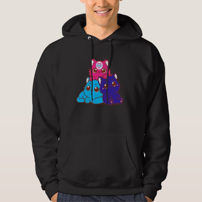 Polyamory Pride Awareness Day for Poly Throuple Pa Hoodie (Vorderseite)
