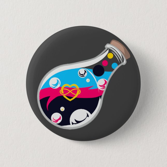 Polyamory Pride Potion Button (Vorderseite)