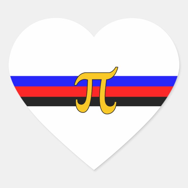 Polyamory-Stolperflagge Herz-Aufkleber (Vorderseite)