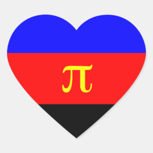 Polyamory-Stolperflagge Herz-Aufkleber