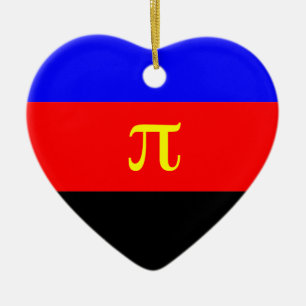 POLYAMORY STREIFEN DESIGN KERAMIKORNAMENT