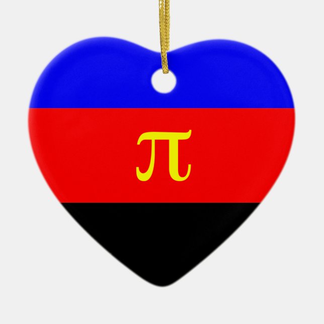 POLYAMORY STRIPES DESIGN KERAMIKORNAMENT (Vorne)