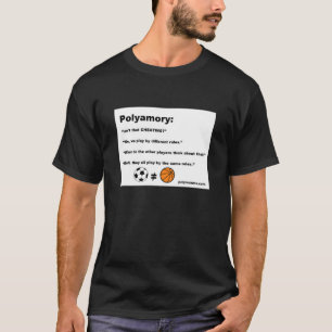 Polyamory trägt Metapher-T-Shirt zur Schau T-Shirt