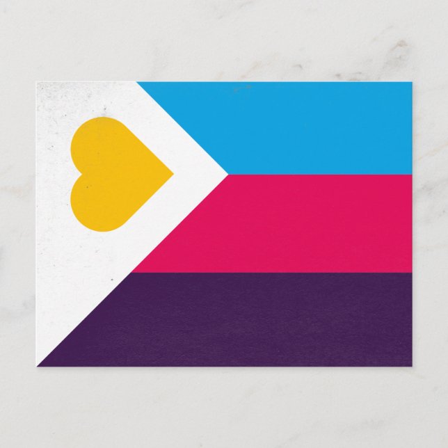 Polyamory Tricolor Postkarte (Vorderseite)