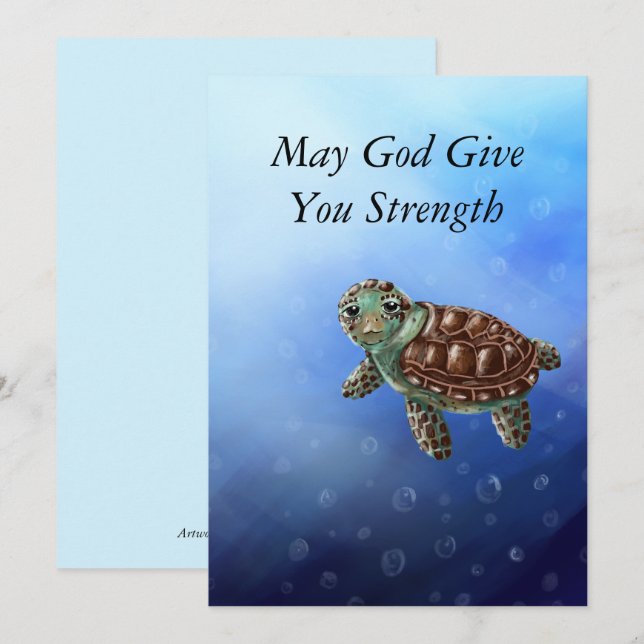 Polycarp's Journey Sympathy Card Dankeskarte (Vorne/Hinten)