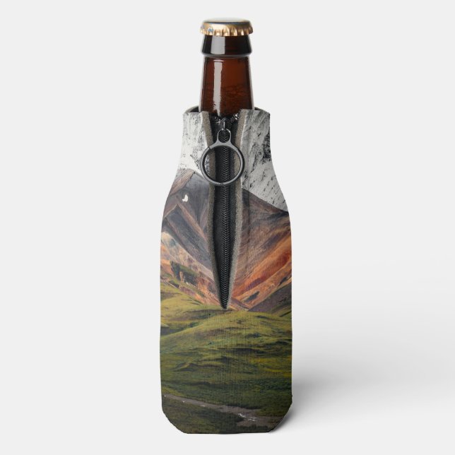Polychrome Berge, Denali NP, Alaska Flasche Cool Flaschenkühler (Flasche Rückseite)