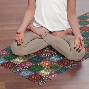 Polychrome Owls Yogamatte