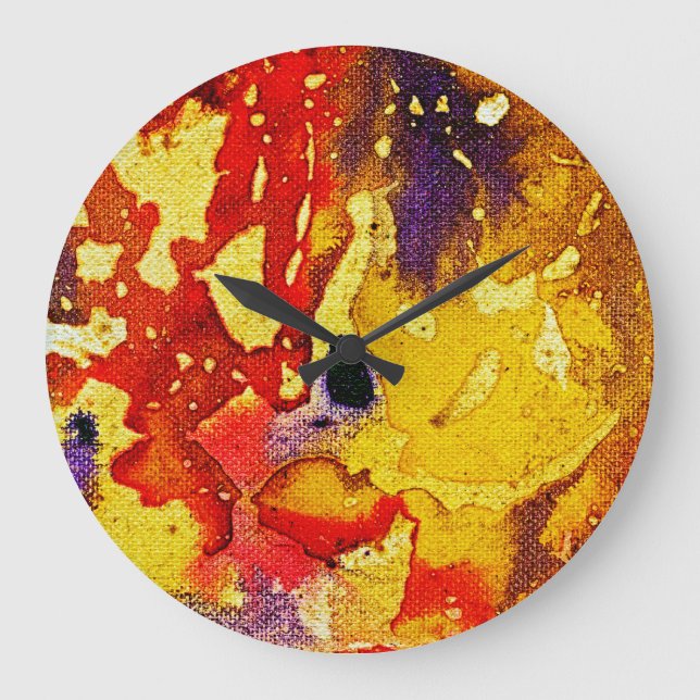 Polychromoptic #3 durch Michael Moffa Große Wanduhr (Vorderseite)