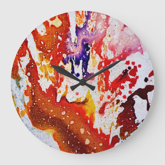 Polychromoptik #1A von Michael Moffa Große Wanduhr (Vorderseite)