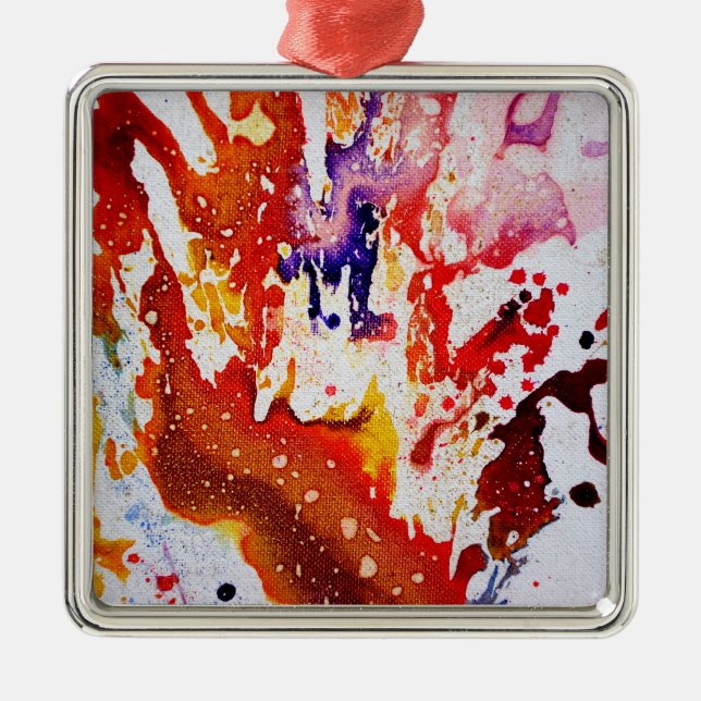 Polychromoptik #1A von Michael Moffa Silbernes Ornament (Vorne)