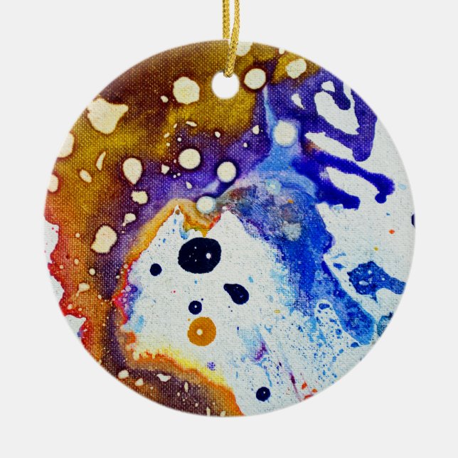 Polychromoptik #1B von Michael Moffa Keramik Ornament (Vorne)