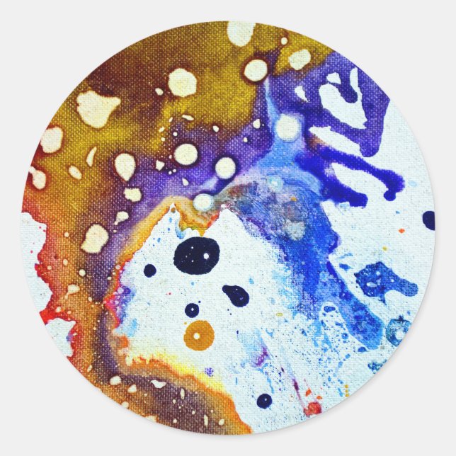 Polychromoptik #1B von Michael Moffa Runder Aufkleber (Vorderseite)