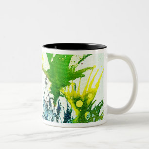 Polychromoptik #2B von Michael Moffa Zweifarbige Tasse
