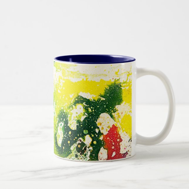 Polychromoptik #4 von Michael Moffa Zweifarbige Tasse (Rechts)