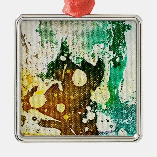 Polychromoptik #5 von Michael Moffa Silbernes Ornament (Vorne)