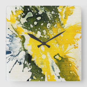 Polychromoptik #8 von Michael Moffa Quadratische Wanduhr