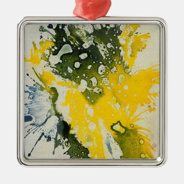 Polychromoptik #8 von Michael Moffa Silbernes Ornament (Vorne)