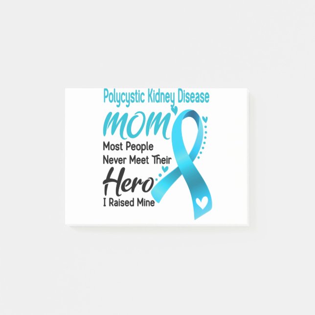 Polycystic Kidney Disease Awareness Month Ribbon G Post-it Klebezettel (Vorderseite)