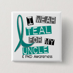 Polycystic Nieren-Krankheit PKD aquamarin für Button