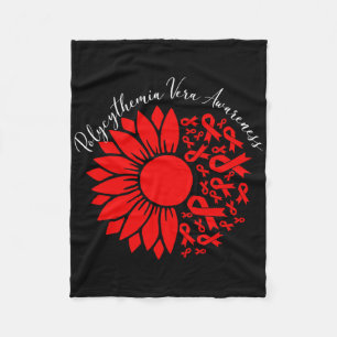 Polycythaemia Vera Bewusstsein roter Sonnenblume M Fleecedecke