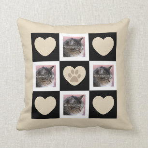 Polyester-Fotosu. Herzenthrow-Kissen 16" x 16" Kissen