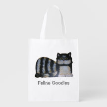 Polyestertasche - Streifenkatze