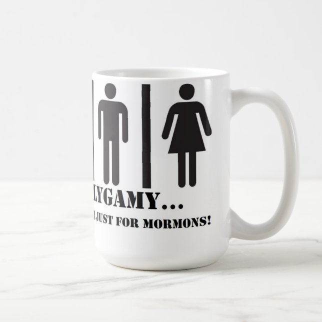 Polygamie - nicht gerade für Mormonen-Tasse Kaffeetasse (Rechts)