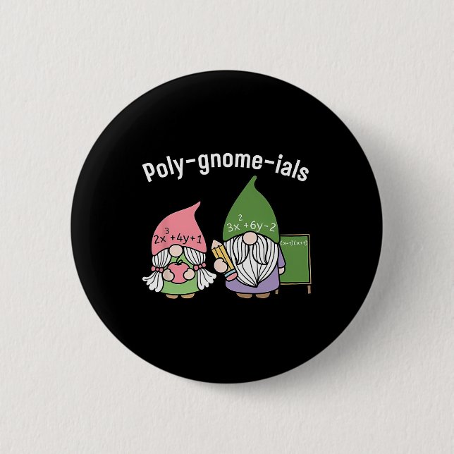 Polygnomeials Math Teacher Button (Vorderseite)