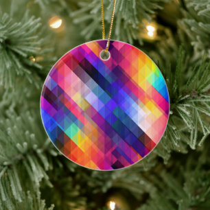 Polygon abstrakte Farbmuster Keramik Ornament