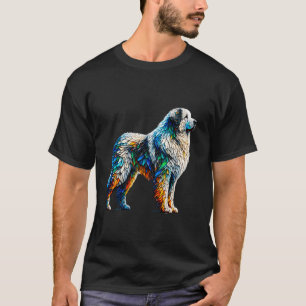 Polygon Art Great Pyrenäen Hund P T-Shirt