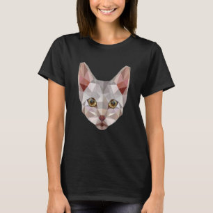 Polygon Cat Geometric Kitten Katzenmama T-Shirt